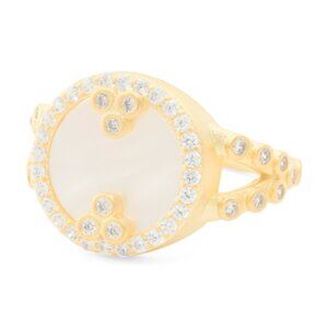 FREIDA ROTHMAN 14kt Gold Plated Mother Of Pearl Ring